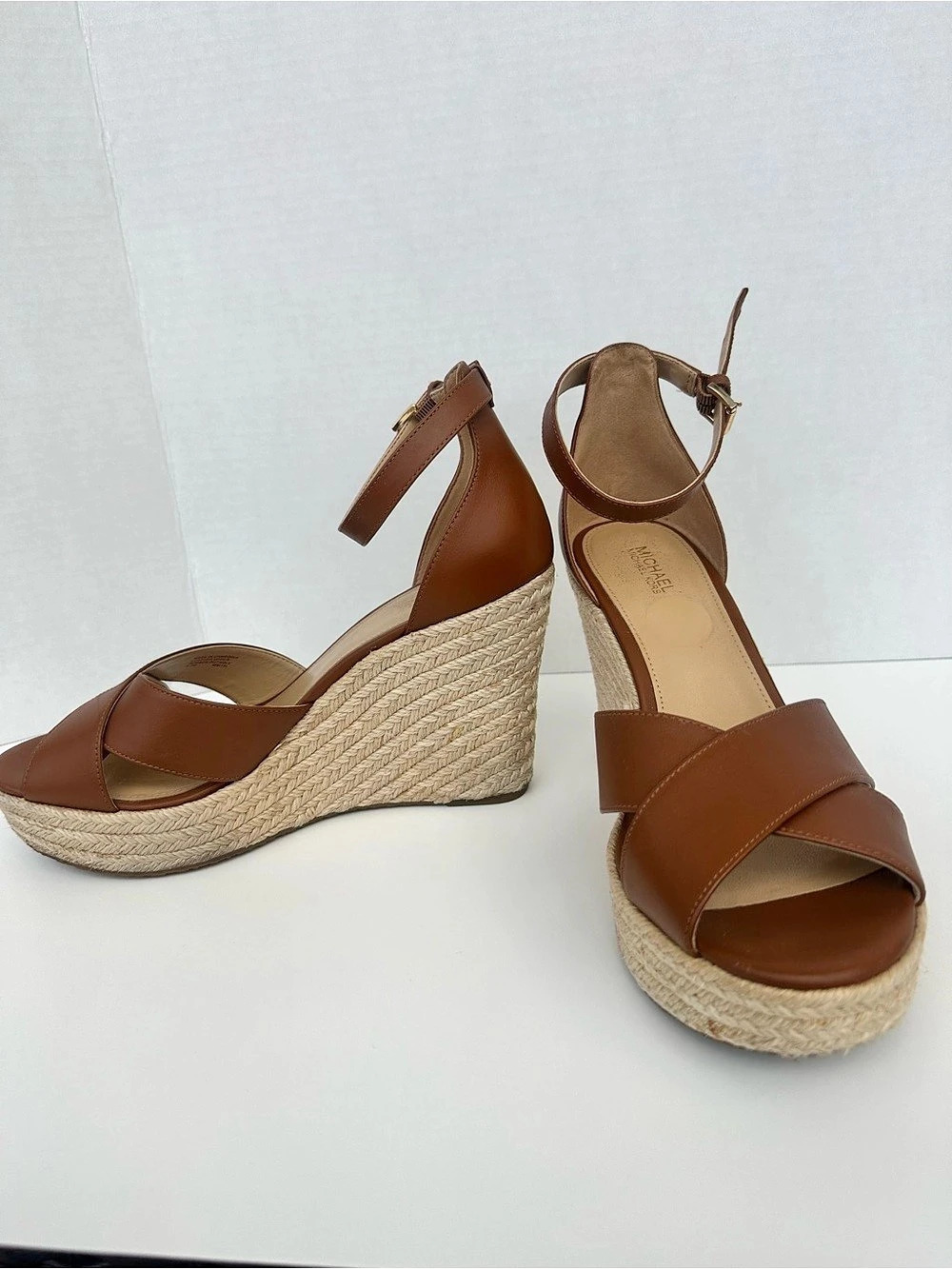 Michael Kors Brown Espadrille Wedge Sandals Like New - Picture 3 of 8